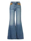 Mother Pointy Pocket Doozy Heel Jeans In Blue