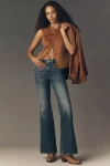 Mother Pointy Pocket Doozy High-rise Wide-leg Jeans In Blue