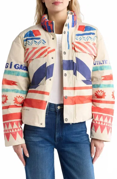 Mother Powder Puff Jacket In Swede Dream In Multi