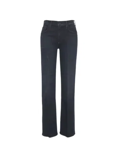 Mother Pressed-crease Jeans In Black