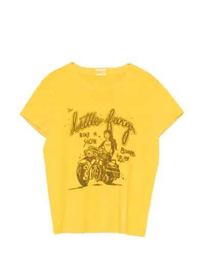 Mother Womens The Boxy Goodie Goodie Graphic-print Cotton-jersey T-shirt Little Fury In Yellow