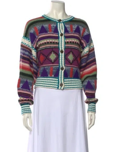 Pre-owned Mother Printed Crew Neck Sweater In Neutral