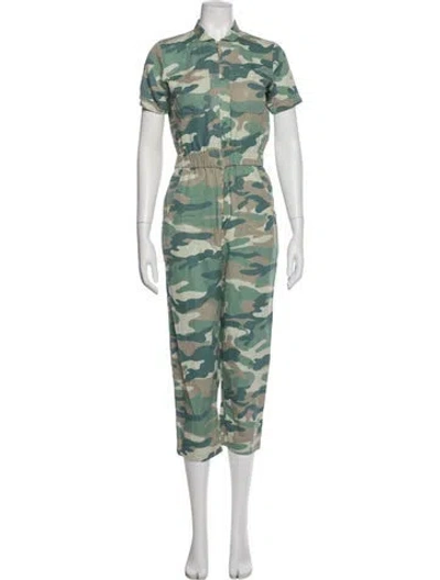 Pre-owned Mother Printed Jumpsuit W/ Tags In Green
