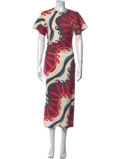 Pre-owned Mother Printed Long Dress In Multi