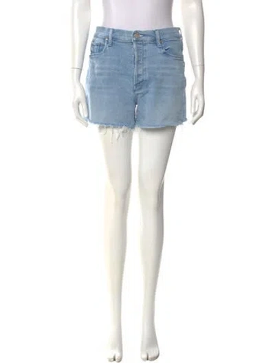 Pre-owned Mother Printed Mini Shorts In Blue