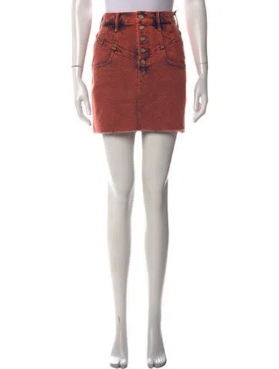 Pre-owned Mother Printed Mini Skirt W/ Tags In Pink