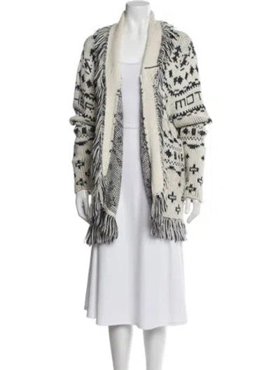 Pre-owned Mother Printed Open Front Sweater In Multi