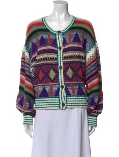 Pre-owned Mother Printed Scoop Neck Sweater In Multi