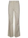 Mother Pristine Flared High-waisted Pants With Subtle Detailing In Blu