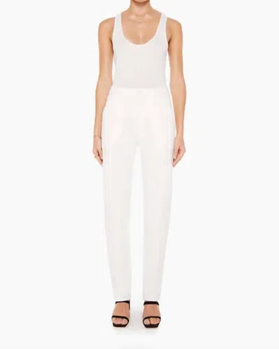 Mother Private Double Pocket Skimp Pants In White In Neutral
