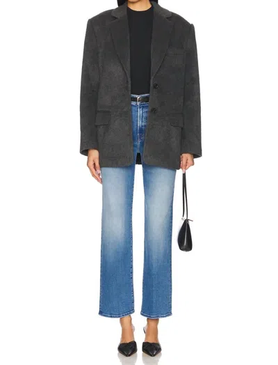 Mother Rambler High-rise Flood Jeans In Read Between The Lines In Black