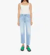 Mother Rambler Zip Ankle In Lookma In White