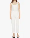 Mother Rambler Zip Ankle High Rise Straight Jeans In Cream Puffs In White