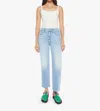 Mother The Tripper Flood Fray Look Ma, No Hands! Jeans In Multi