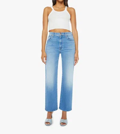 Mother Rambler Zip Flood Jeans In Read Between The Lines In Multi