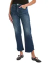 Mother Rambler Zip Matinee Ankle Let's Wine About It Crop Jean In Blue