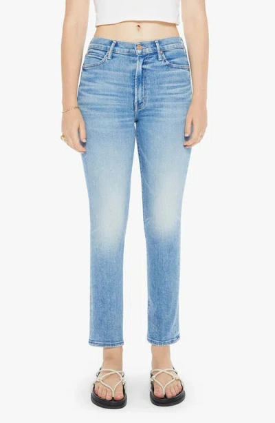 Mother Rascal Flood High Waist Ankle Straight Leg Jeans In Eye Of The Tiger