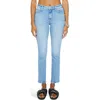 Mother Rascal Hover High Waist Ankle Straight Leg Jeans In Blue