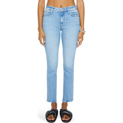 Mother Rascal Hover High Waist Ankle Straight Leg Jeans In Blue