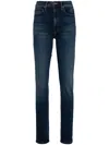 Mother Rascal Sneak Jeans In Blue
