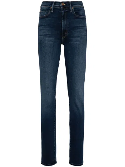 Mother Rascal Sneak Jeans In Azul