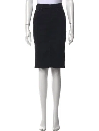 Pre-owned Mother Raw-edge Trim Knee-length Skirt In Black