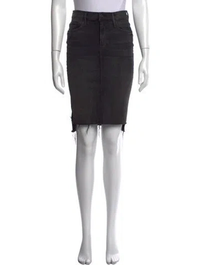 Pre-owned Mother Raw-edge Trim Knee-length Skirt In Black