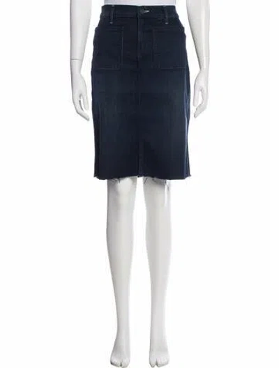 Pre-owned Mother Raw-edge Trim Knee-length Skirt In Gray