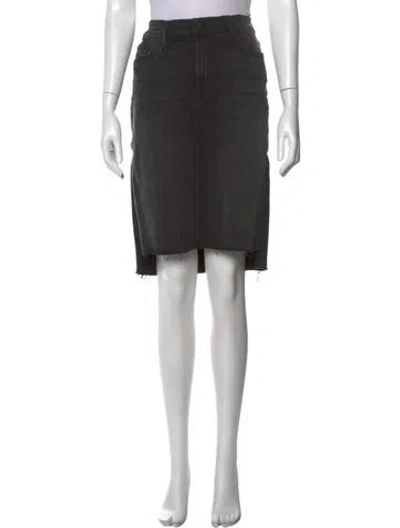 Pre-owned Mother Raw-edge Trim Knee-length Skirt W/ Tags In Black