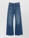 Mother Regular Fit Denim Trousers With Contrast Stitching