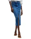 Mother Reverse Pencil Pusher Skirt In Hue Are You In Multi