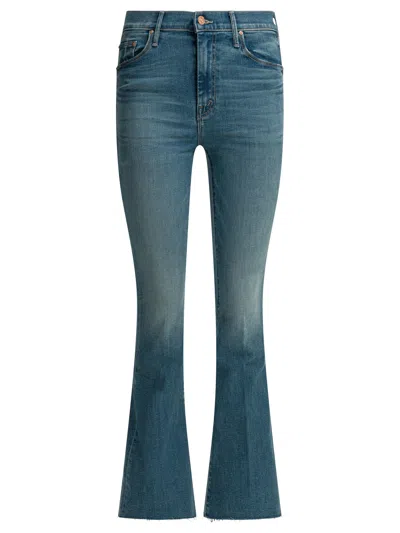 Mother Ride Hard Live Louder Denim Trousers In Blue