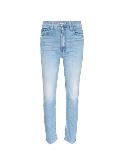 Mother Ditcher Zip Flood Straight Leg Jeans In Love On Beat In Blue