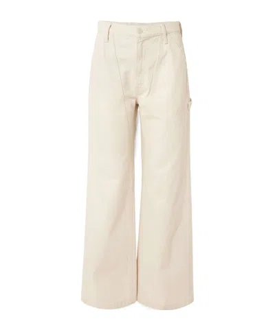 Mother The Chisel Sneak High-rise Straight-leg Jeans In Neutral