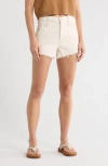 Mother The Rocky Tomcat Kick Fray Shorts Act Natural Jeans In Neutral