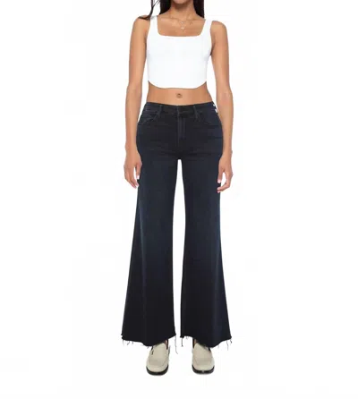 Mother Roller Fray Jeans In Night In Venice In Black