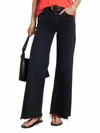 Mother Roller Fray Wide-leg Jean In Night In Venice