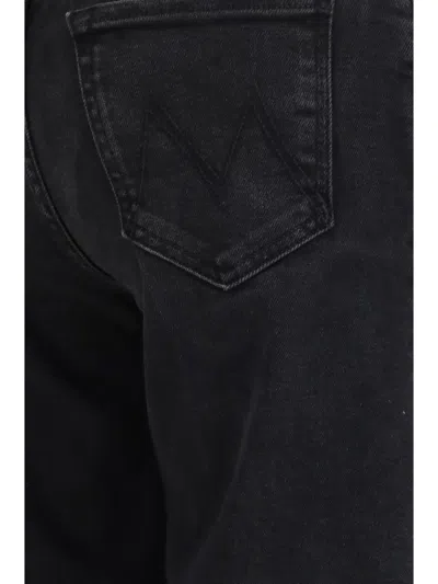 Mother Roller Sneak Jeans In Black