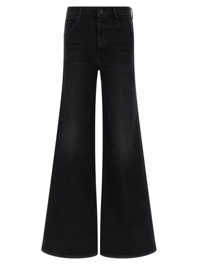 Mother Roller Sneak Jeans In Black