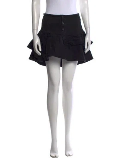 Pre-owned Mother Ruffle Embellishment Mini Skirt In Black