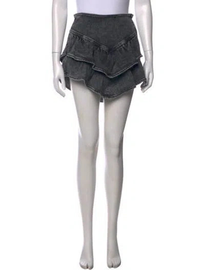 Pre-owned Mother Ruffle Embellishment Mini Skirt In Blue