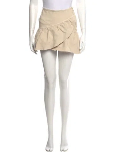 Pre-owned Mother Ruffle Embellishment Mini Skirt In Neutral