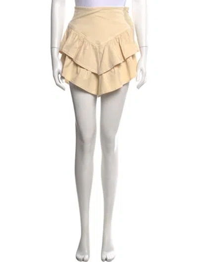 Pre-owned Mother Ruffle Embellishment Mini Skirt In Neutrals