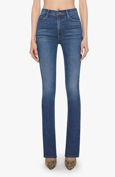 Mother Runaway High Waist Flare Jeans In Blue