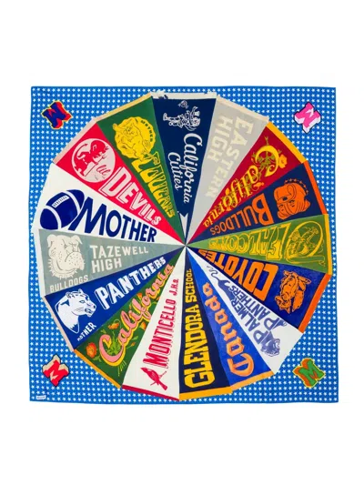 Mother Scarf It Up Graphic Scarf In Blue