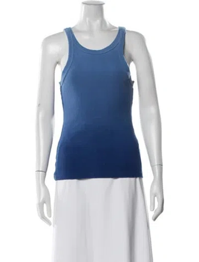 Pre-owned Mother Scoop Neck Sleeveless Top W/ Tags In Blue