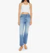 Mother The Patch Pocket Mid Rise Maven Ankle Avant Gardener Jeans In Blue