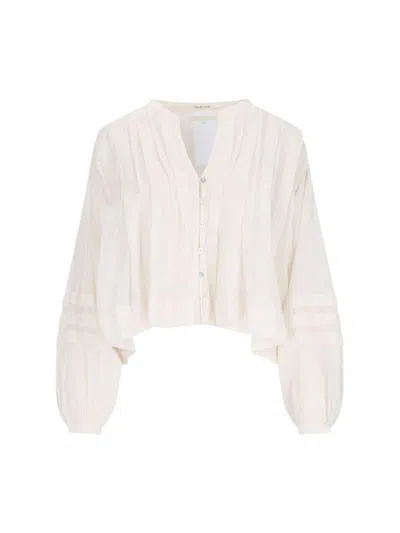Mother The Straight Shooter Cotton Top In White