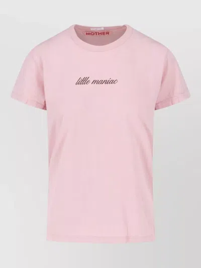 Mother The Boxy Goodie Goodie Slogan-print T-shirt In Pink