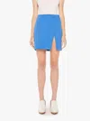 Mother Side Splitter Mini Skirt In Princess Blue
